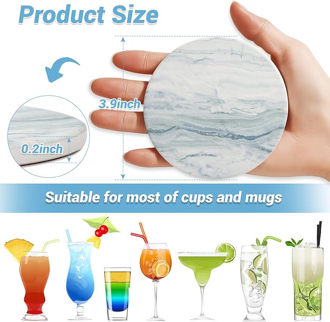 Acejoz Drink Coasters with Holder - Image 3