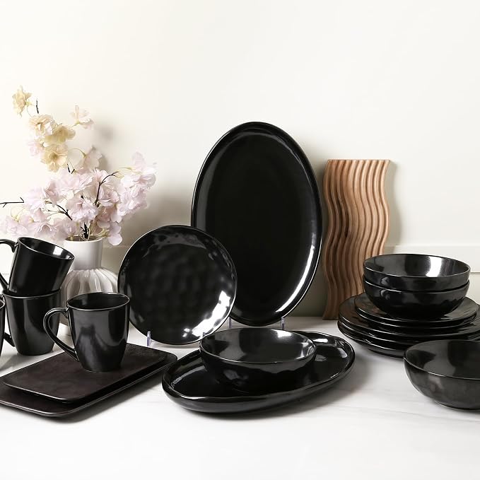 vicrays Serving Platter Ceramic Tray Plates Extra Large Oval 14.5 Inch - Image 7