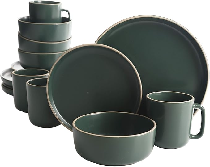 Gibson Home Zuma 16 Piece Round Kitchen Dinnerware Set, Service by GibsonHomewares