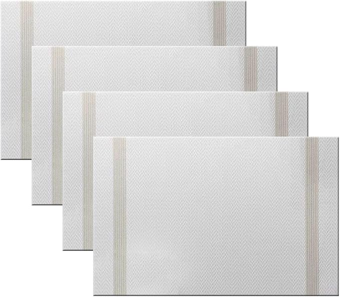 PIGCHCY Placemats Set of 4, Luxurious Elegant Placemats Non-Slip Washable by PIGCHCY