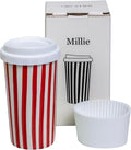 Ceramic Travel Mug with Lid – Stylish Coffee Cup by Giroflier