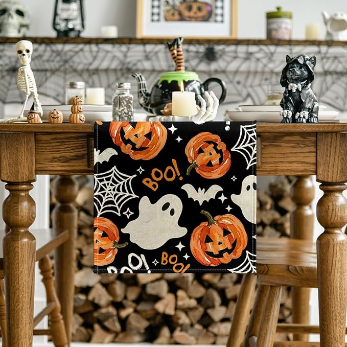 Artoid Mode 210 GSM Halloween Table Runner 13x90 Inch Home Party Decor | - Image 2
