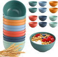 HEYCOME 12 Pcs Unbreakable Cereal Bowls Set, 26 Oz Wheat Straw Bowls Set by StayHealthyStayHappy