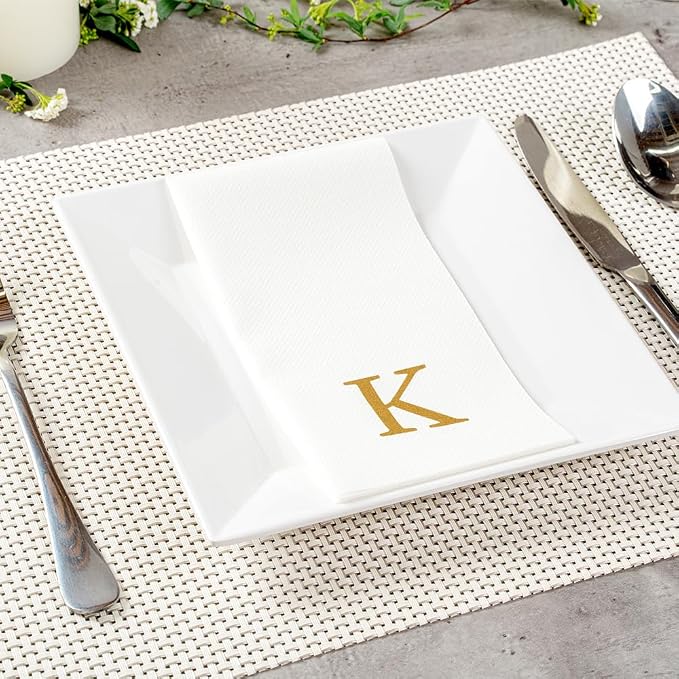 Luxenap 15.8 X 7.9 Inch Linen-Feel Guest Towels, 50 Lettered Hand Towels - Image 7
