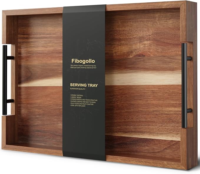 Fibogollo Acacia Wood Serving Tray by Fibogollo