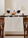Solino Home 100% Pure Linen Dining Table Runner Light Natural, 14 x 156 in | by SolinoHome