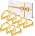 KPOSIYA Napkin Rings Set of 8, Metal Gold Napkin Rings Bulk by KPOSIYA