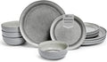 Sango Asher 12-Piece Stoneware Dinnerware Set by Sango