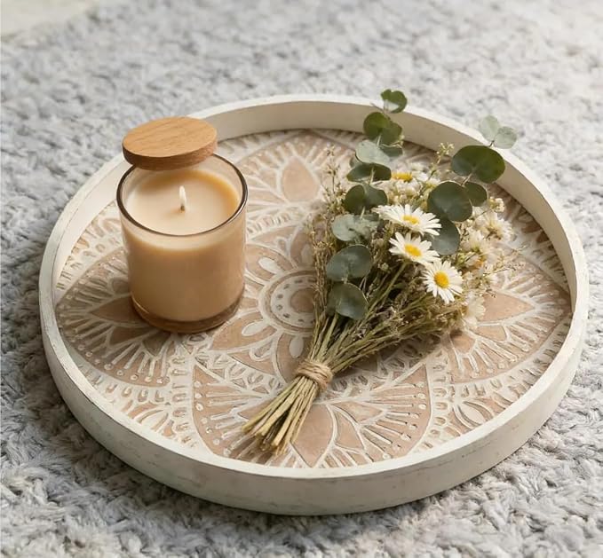 Hanobe 2Pcs Round Decorative Trays - Image 7