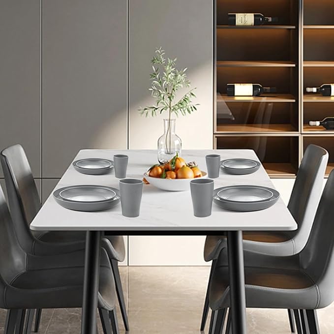 32pcs Wheat Straw Dinnerware Sets, Unbreakable Dinnerware Sets - Image 7