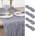 Gray Cheesecloth Table Runner Cheese Cloth Wedding Birthday Party Decor | 10Ft by Joanlody