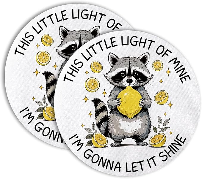 This Little Light of Mine I’m Gonna Let It Shine Drink Cup Holder Coaster Set by Unknown