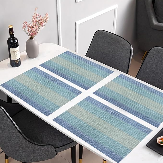 PIGCHCY Placemats Set of 12 Washable Durable Place Mats Vinyl Heat Resistant - Image 5