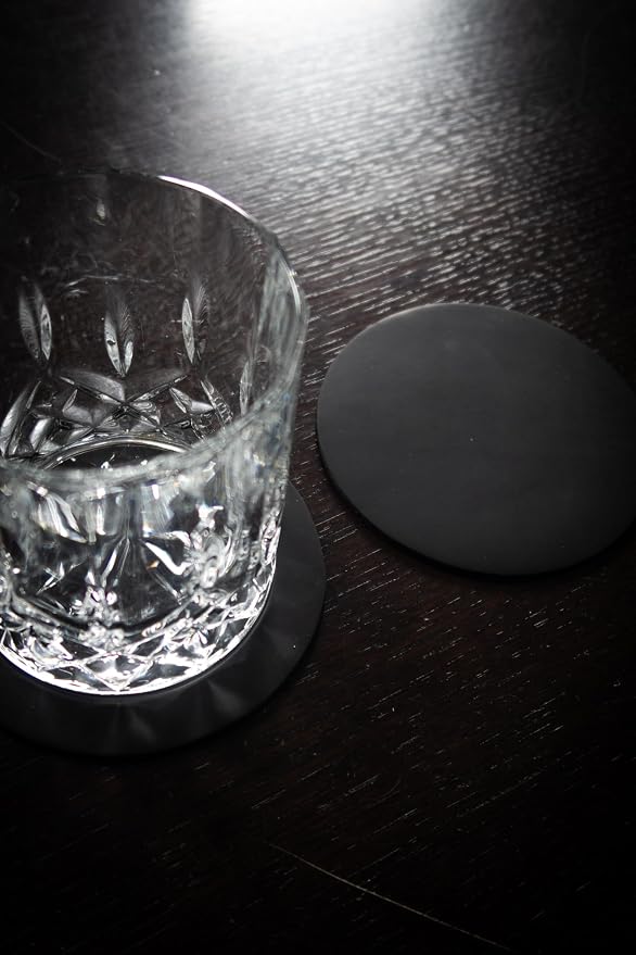 Real Natural Grain Leather Coasters – Durable Non-Slip Distressed Design - Image 3