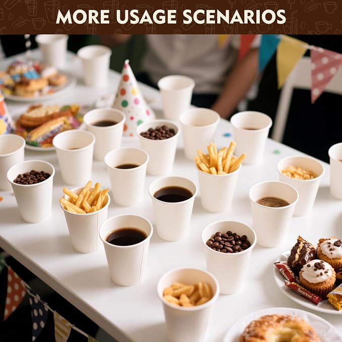 YEEHAW 8 oz 1000 Pack Disposable Paper Coffee Cups | - Image 6