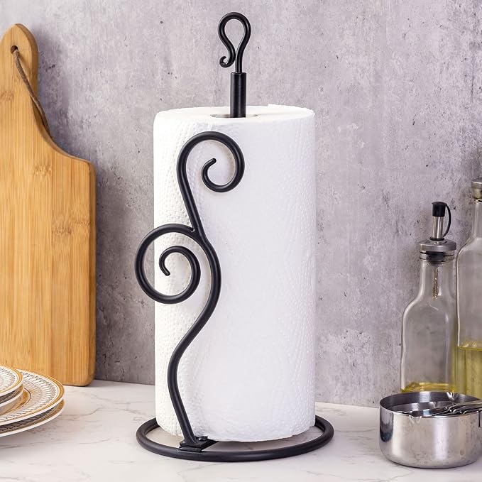 MyGift Rustic Burnt Solid Wood and Industrial Matte Black Metal Dining - Image 4