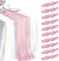 10 Pack Light Pink Cheesecloth Table Runner 21 x 120 Inch Boho Gauze Sheer by Unknown