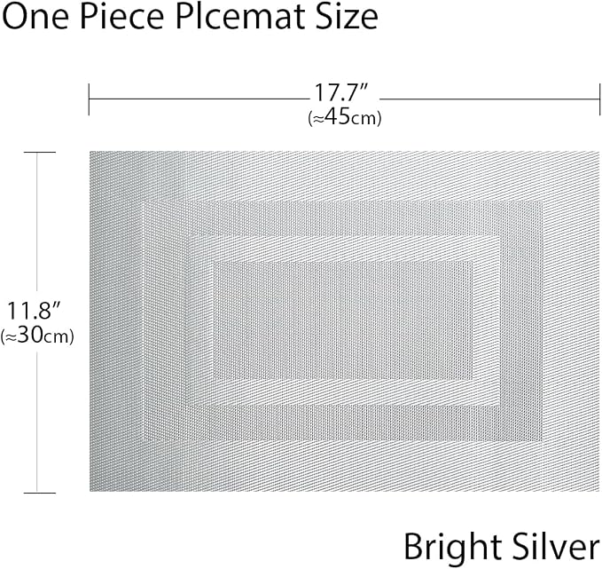 PIGCHCY Placemats Set of 12 Washable Durable Place Mats Vinyl Heat Resistant - Image 2