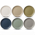 Ceramic Dinner Plates Set of 6, 10.25 Inch, 6 Beautiful Colors | Safe by HBDesignCo