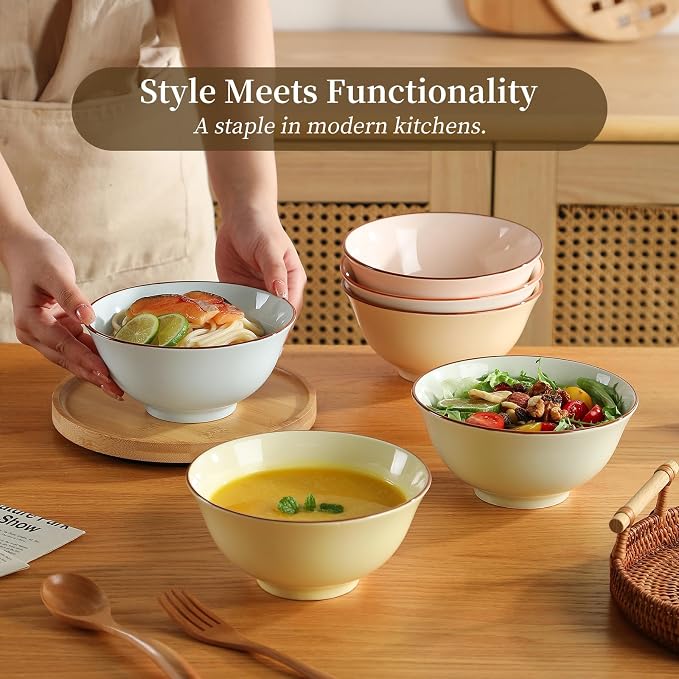 Ceramic Cereal Bowl Set of 6 - Image 6