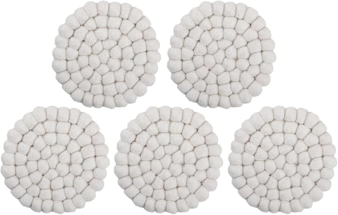 Round Felt Ball Coasters - Image 2