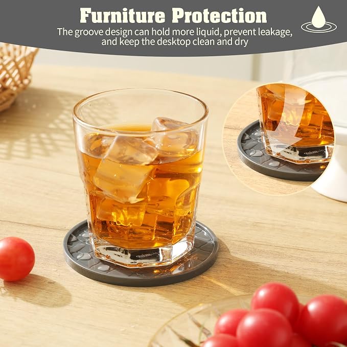 Coasters Set of 8, Hot or Cold Drink Coasters - Image 2
