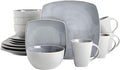 Gibson Elite Soho Lounge Square Reactive Glaze Stoneware Dinnerware Set by GibsonHomewares