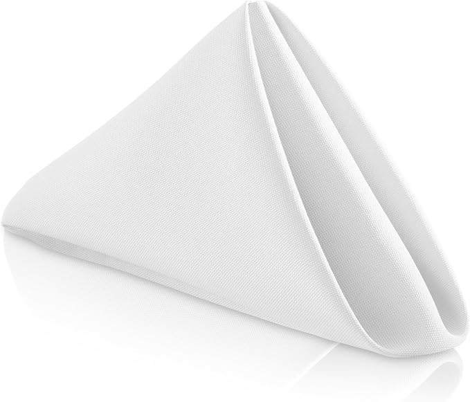 Lann's Linens Set of 12 Cloth Dinner Napkins, 20-inch Polyester Napkins by LannsLinens