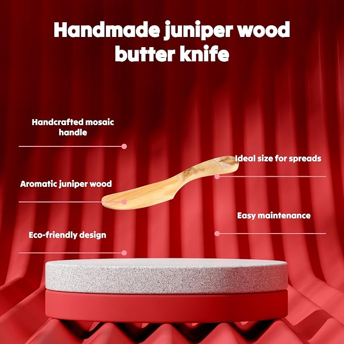 Saaremaa Nordic Art Store Handmade Juniper Wood Butter Knife - Image 6