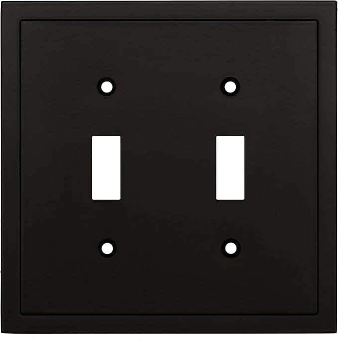 Modern Edge Decorative Wall Plate Switch Plate Outlet Cover, Durable Solid Zinc by HenneBery