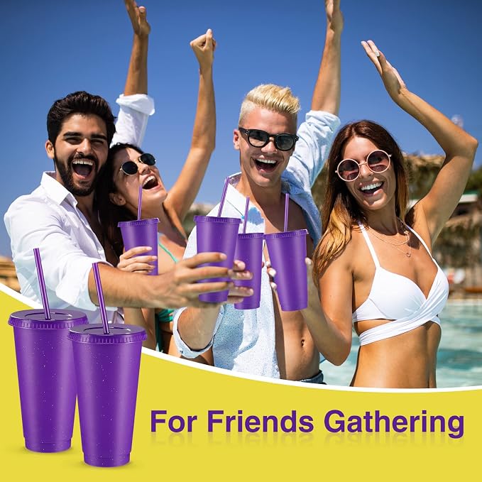 Amyhill 12 Pcs Reusable Glitter Cups - Image 6