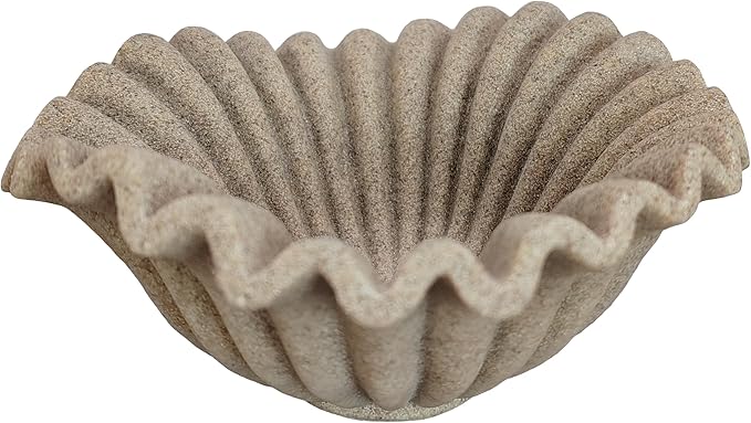Small Decorative Bowl decor, Scalloped Pedestal Bowls by DecorativeBowl