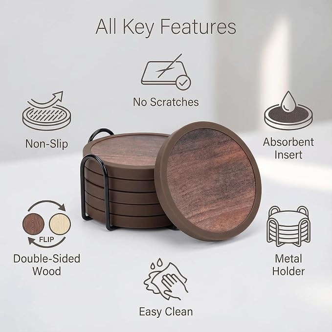 Absorbent Coasters for Drinks - Image 4