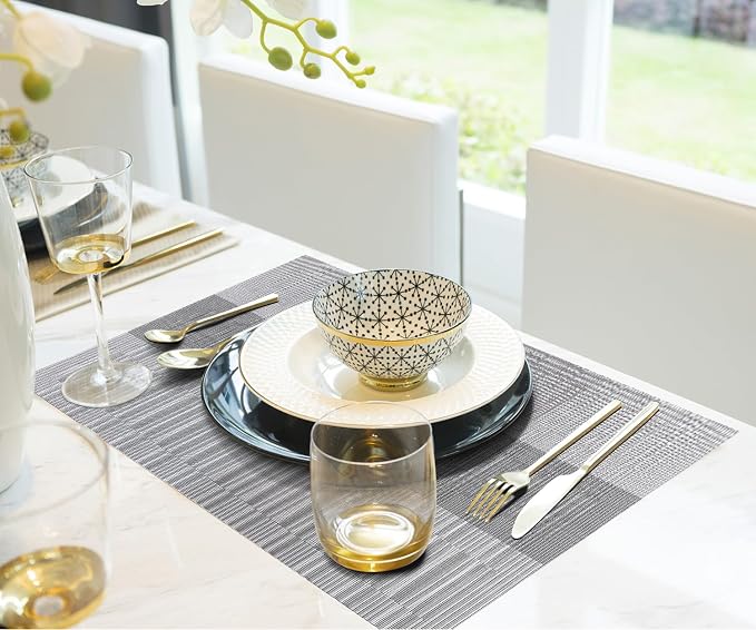 Aofmee Placemats, Heat Resistant Place Mats Set of 6, Washable PVC Table Mats - Image 7