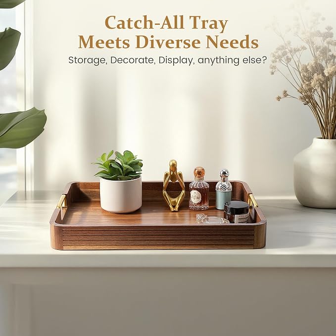 Natural Acacia Wood Serving Tray - Image 5
