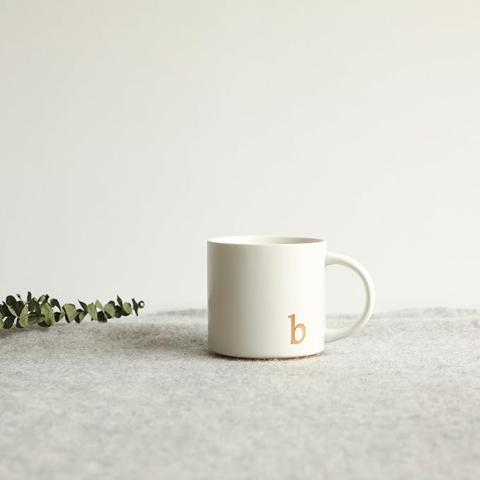 COLLECTIVE HOME Ceramic Coffee Mug, 15 oz Monogram Cup - Image 6