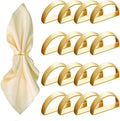 16 Pcs Matt Gold Napkin Rings by GERILKAI