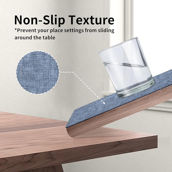 Maxpearl Faux Leather Placemats Set of 6, Suitable - Image 6