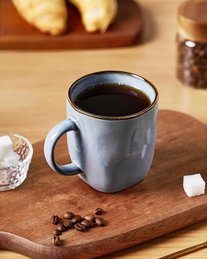 famiware Coffee Mugs Set of 6, Ocean Square 13oz Coffee Cup Set - Image 2