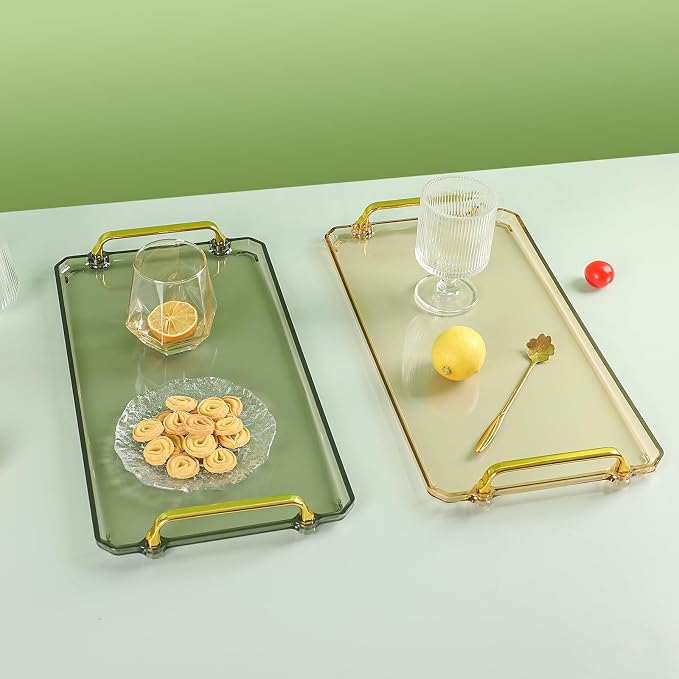 Serving Tray with Handles Serving Tray Valet Tray Plastic Serving Trays - Image 4