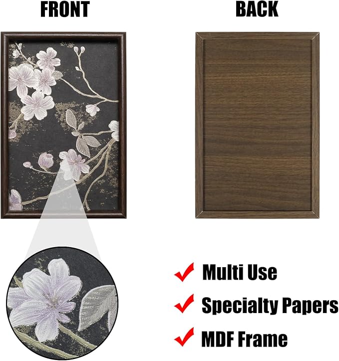 Wooden Valet Tray with Floral Base - Image 3