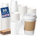 Fit Meal Prep 50 Pack 12 oz Disposable Coffee Cups by FMPBRANDS