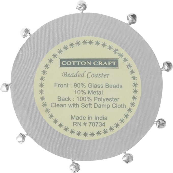 COTTON CRAFT Glitz Handmade Beaded Coaster - Image 5
