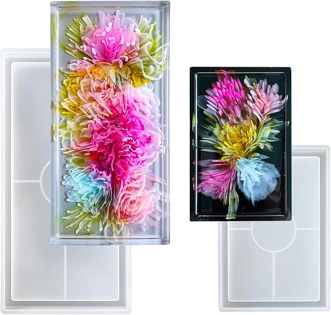 2 Pcs Rectangle Silicone Resin Molds by JDHSilicone