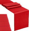 15-Pack Satin Table Runner Red 12 x 108 inches Long, Table Runners by Hahuho