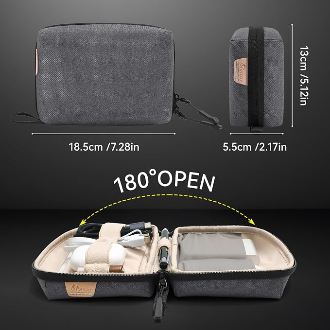 Small Electronics Organizer Travel Case, Portable Tech Case Pouch - Image 2