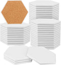 50 Pieces 3.75 Inch Hexagon Blank Ceramic Coasters, Unglazed Ceramic Tiles by GNIEMCKIN