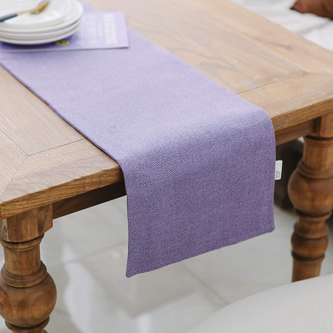Soft Caddice Faux Linen Table Runner 2 Piece Fabric in 1 by NATUS+WEAVER