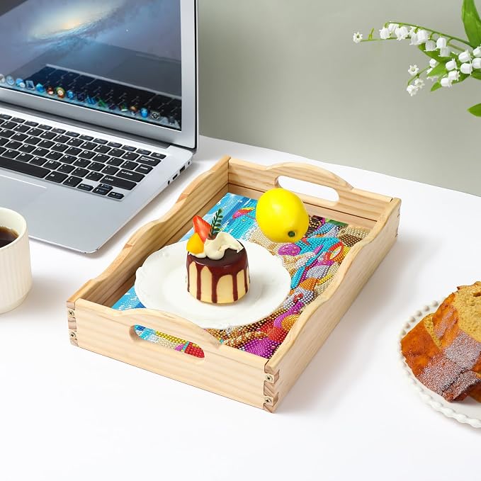 EWJRNSF Diamond Art Kits for Adults Wooden Serving Trays - Image 8