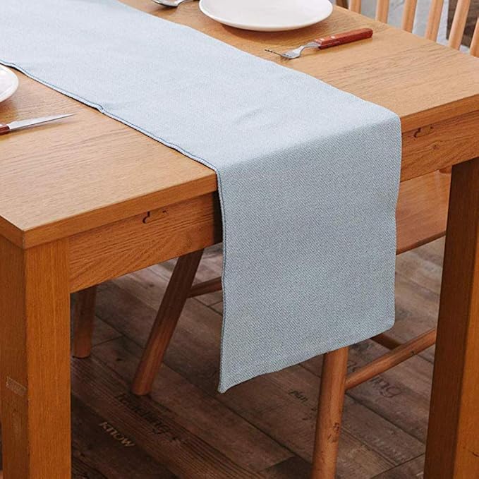 Soft Caddice Faux Linen 2 Side Table Runner, eco-Friendly Fabric Handcrafted - Image 2